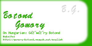 botond gomory business card